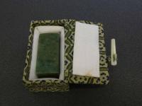 ２ 3　印材　広東緑石　24×24×50ｍｍ