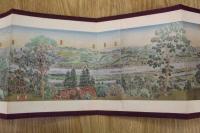 2  5　大山崎山荘　山河眺望之図　中村清太郎画　高見澤版　加賀蔵版　折帖　1帖　タトウ付　加賀正太郎　古文書