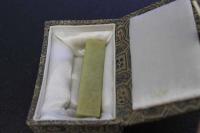 5　5　印材　青田石　17×17×70㎜