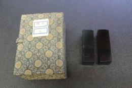 5　5　印材　墨晶石　礎石　17×17×53㎜　2本