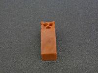 5　5　印材　青田石　紅青田　花の彫　13×15×35㎜