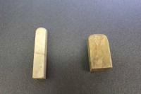 5　5　印材　青田石　艾葉　15×15×85㎜　28×28×53㎜　彫りあり