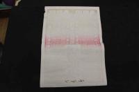 5　5　引札　略暦　明治40年　魚類反物商　宗像郡勝浦濵　永島大次郎　石版色刷　約53×37㎝