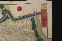 5　2  安政再板　御江戸番町絵図　景山致恭　尾張屋清七　嘉永5年改正新刻　木版彩色刷　袋付