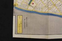 5　2  安政再板　御江戸番町絵図　景山致恭　尾張屋清七　嘉永5年改正新刻　木版彩色刷　袋付