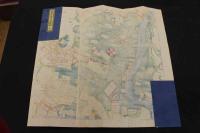 5　2  安政新鐫　根岸谷中辺絵図　景山致恭　尾張屋清七　安政3年新刻　木版彩色刷　袋付