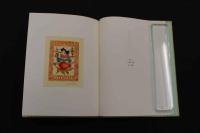 5　2  松原秀子　童　書票集　型染版画書票28葉サイン入貼入　限定50部