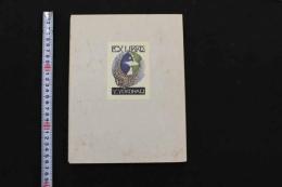 5　2  松原邦光書票作品集　型染版画書票27葉サイン入貼入　限定50部