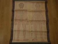 5　5　経絡図　大阪延命山鍼灸学院　木版彩色刷　約85×65㎝　