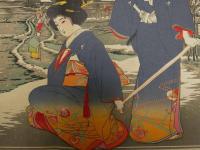 ２　2  引札　引き札　乾物　石油　塩魚　履物　砂糖　日用品商　細見　井澤商店　石版色刷