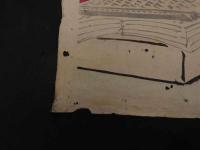 ６　2  模作　河鍋暁斎　入増盛算　3枚続の内右１枚　木版色刷