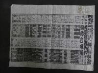 ６　2  役割番付（芝居番付）　京都四条南側芝居　興行人　都万太夫　布袋谷梅之丞　明治八年～十三年　木版刷　7枚