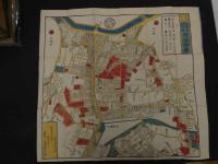 ６　2  増補改訂　千駄ヶ谷　鮫ヶ橋　四ツ谷絵図　戸松昌訓　尾張屋清七板　木版彩色刷　江戸切絵図