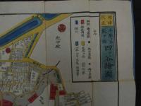 ６　2  増補改訂　千駄ヶ谷　鮫ヶ橋　四ツ谷絵図　戸松昌訓　尾張屋清七板　木版彩色刷　江戸切絵図