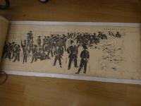 5　2  戊辰戦記絵巻　戦記編纂/野口勝一　画図筆者/松岡正盛　保勲会　　前編39図　木版墨刷　題字　跋文　前編のみ　1巻　明治
