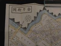 5　改正懐中番町絵図　改正版　木版彩色刷　約44.5×63㎝