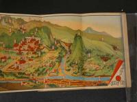 １３　日光案内之図　鳥瞰図・案内　両面印刷　約18×78cm　戦前　古地図　古文書