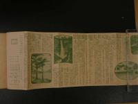 １３　日光案内之図　鳥瞰図・案内　両面印刷　約18×78cm　戦前　古地図　古文書