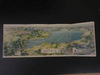 １３　琵琶湖へ　太湖汽船　鳥瞰図・鳥めぐり　他　両面印刷2枚　約15.5×42.5cm　戦前　古地図　古文書