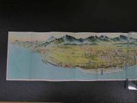 6 １　いせ　富田　富田高工会　昭和１１年　約１８～７５ｃｍ　鳥瞰図・案内　両側印刷　