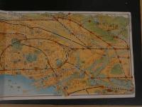 6 １　大東京案内図　日光・伊豆・箱根・江ノ島・鎌倉　横田地巴　旅行案内者　昭和16年改訂版　鳥瞰図・各案内　両面印刷　約31.5×92.5cm