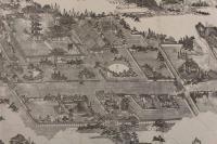 5３　大和国法隆寺伽藍図　法隆寺蔵版　銅版刷　約37×57㎝　袋付　古地図　古文書