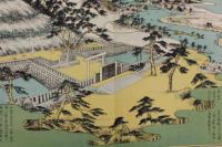 5３　伏見桃山御陵之図　石田有年　石版色刷　約36×54㎝　古地図　古文書