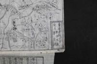 5３　坂東案内施絵図　江戸末期頃　木版墨刷　上部約29×39㎝　貼り合わせ部約24×33㎝　戦前　古文書　古地図