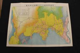5３　新四国東国八十八ヶ所霊場　順路案内　約38×53㎝　古地図　古文書