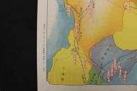 5３　新四国東国八十八ヶ所霊場　順路案内　約38×53㎝　古地図　古文書