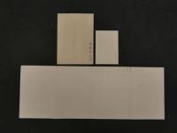8　狂歌・俳諧刷物　絵師不明　梅にシジミ　木版彩色刷　約20×55.5cm　袋・短冊付　1セット　