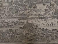 3 5　大和国多武峯　談山神社之図　速水春暁原画　四方春翠再画　明治期　銅版刷　約37×51.5cm