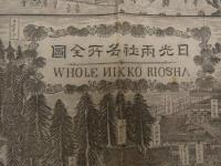 ３　5　日光両社名所全図　長谷川竹葉筆　明治15年　版図　約37×49cm