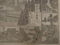 ３　5　日光両社名所全図　長谷川竹葉筆　明治15年　版図　約37×49cm