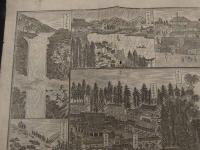 ３　5　日光両社名所全図　長谷川竹葉筆　明治15年　版図　約37×49cm