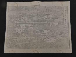 ３　８　大和国多武峯　談山神社之図　速水春暁原画　四方春翠画　幕末～明治期　銅版刷　約37×45cm　