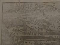 ３　８　大和国多武峯　談山神社之図　速水春暁原画　四方春翠画　幕末～明治期　銅版刷　約37×45cm　