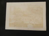 ３　８　京都名所　伝記汽車進行之図　伏見稲荷神社景　石版色刷　約19×26cm　