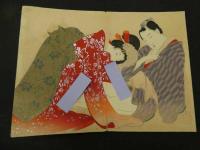 ６ 3　春画帳　明治期　木版彩色刷　見開き約２４×３３㎝　１２図　1帖