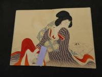６ 3　春画帳　明治期　木版彩色刷　見開き約２４×３３㎝　１２図　1帖