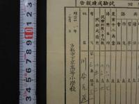 8　１　明治28年　京都市下京高等小学校　試験成績報告　約16×21.5cm　戦前　古文書