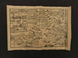 8　8　奈良名所早見図　約28×38cm　