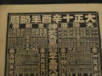 ８　5　引札　略歴　大正10年　伊勢神楽　伊勢国阿倉川　高野栄橘　石版刷　約53×38cm