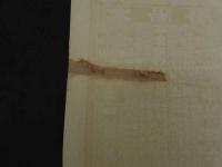 ８　5　引札　略暦　大正4年　諸国塩醤油油炭 并二 内外肥料各種販売所　乙訓郡淀村　堀上五郎平　石版3色刷　約53×38cm