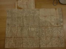 ８　5　江戸図　宝暦6年　須原屋茂兵衛版　木版2色刷　約61×87㎝　貼出し部分約16×31㎝　