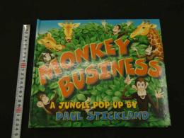２　海外絵本　仕掛け本　MONKEY BUSINESS　Paul STICKLAND　　RAGGED BEARS　初版　英文　洋書　児童書