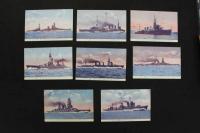 5　5　絵葉書　絵はがき　最新式二色版　帝国艦船大観　全32枚