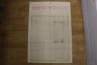 5　5　①引札　略暦　明治43年　和洋砂糖販売　大津市京町　西村甚三郎　石版色刷　約76.5×53㎝