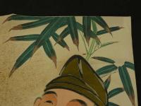 ４　5　②引札　引き札　内外食料品缶詰　大阪順慶町通　吉尾清蔵　木版彩色刷　約34x50cm