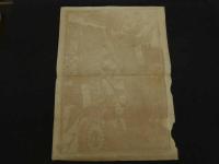 ８　5　引札　引き札　料理菓子仕出し　（浮羽郡）田五丸町　徳童屋店　石版色刷　約53.5×38.5cm